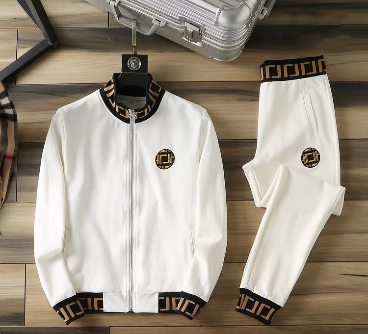 High Quality Men's Designer Ff Cardigan Sportswear Set Cotton Training Jogging Tracksuits 